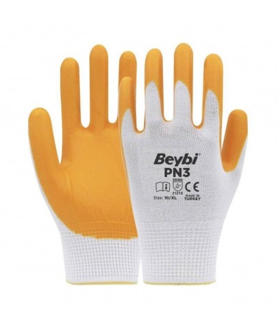 Beybi Pn3 Sarı Nitril Eldiven 12'li
